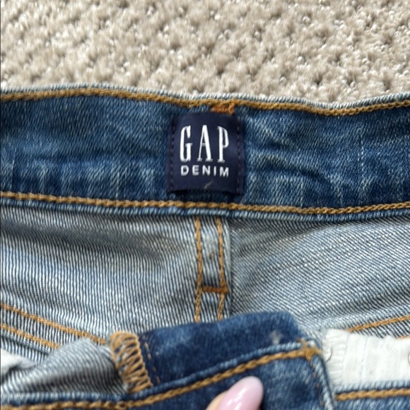 GAP Blue Jean Shorts with Distressed Details - Picture 3 of 6